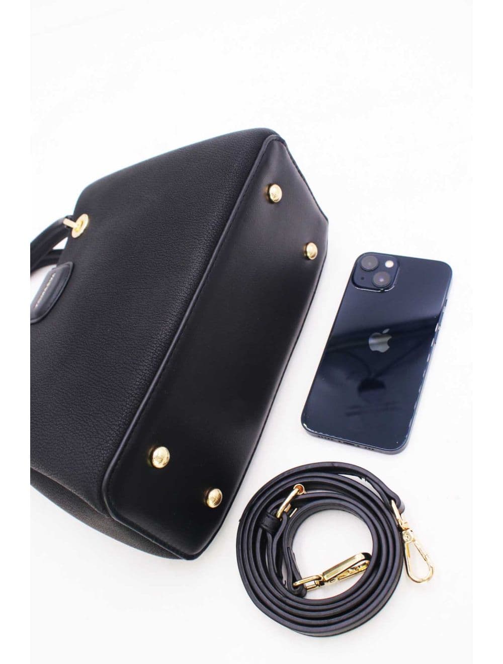 Petit Sac à Main Effet Cuir Grainé 25B-6377-Noir — vue 4