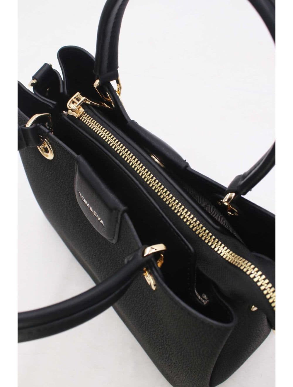 Petit Sac à Main Effet Cuir Grainé 25B-6377-Noir — vue 5