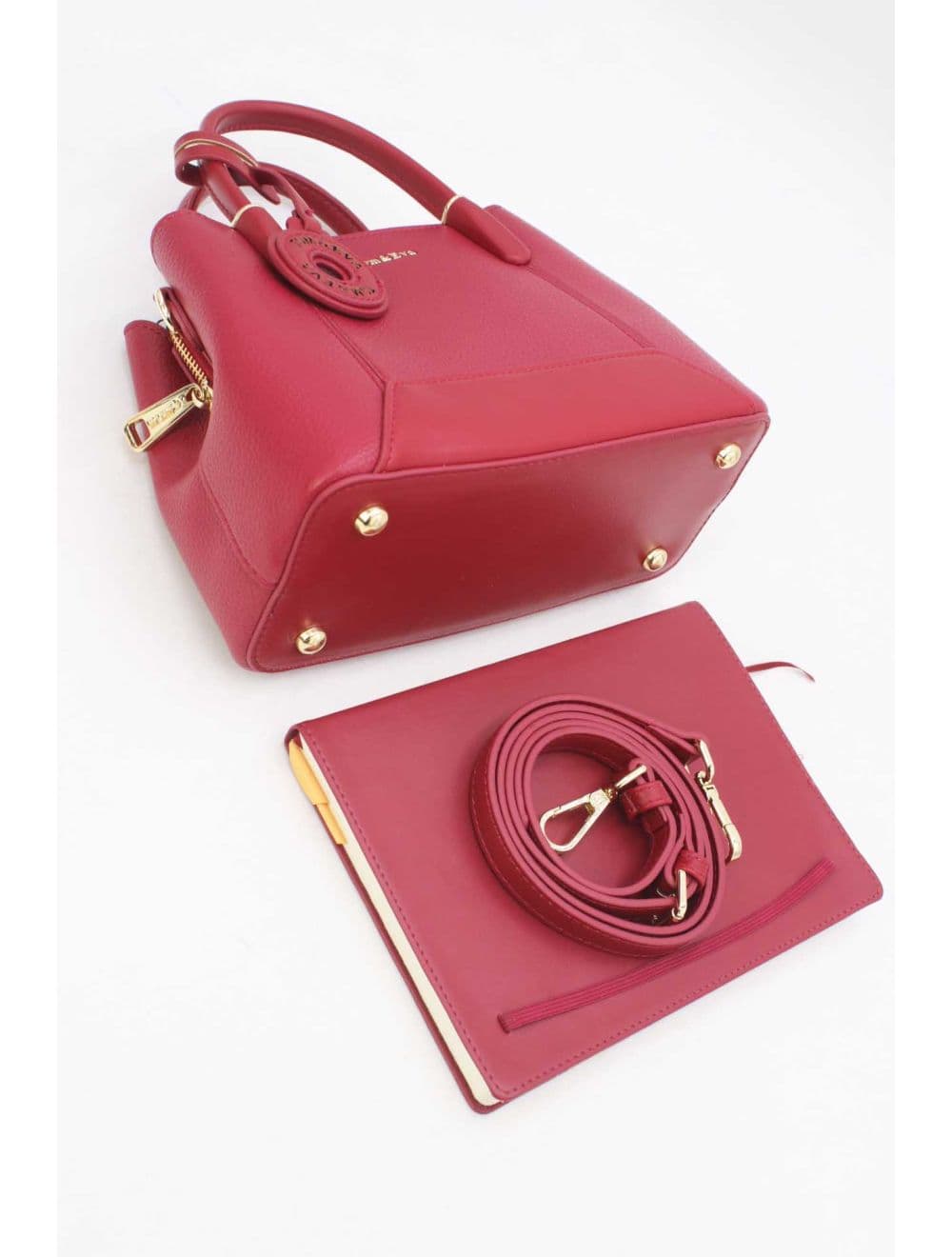 Petit Sac à Main Effet Cuir Grainé 25B-6417-Rouge — vue 3