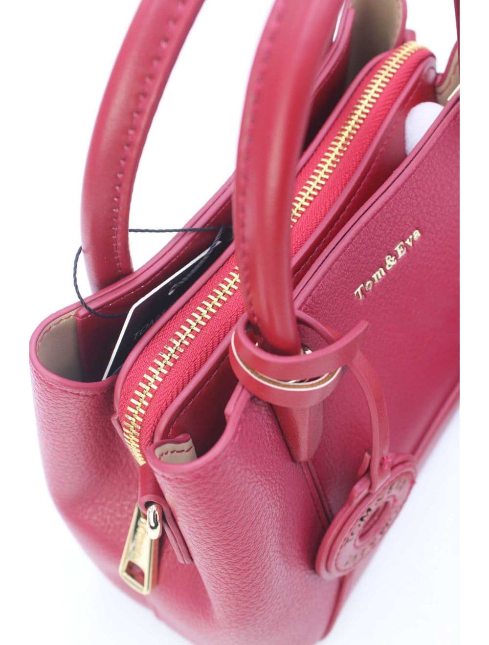 Petit Sac à Main Effet Cuir Grainé 25B-6417-Rouge — vue 4