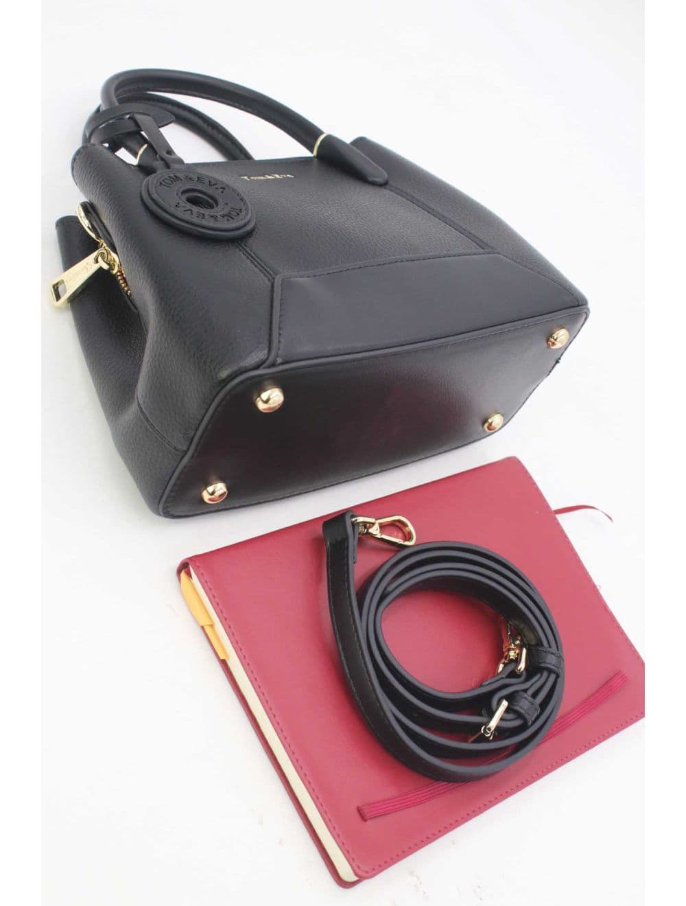 Petit Sac à Main Effet Cuir Grainé 25B-6417-Noir — vue 4