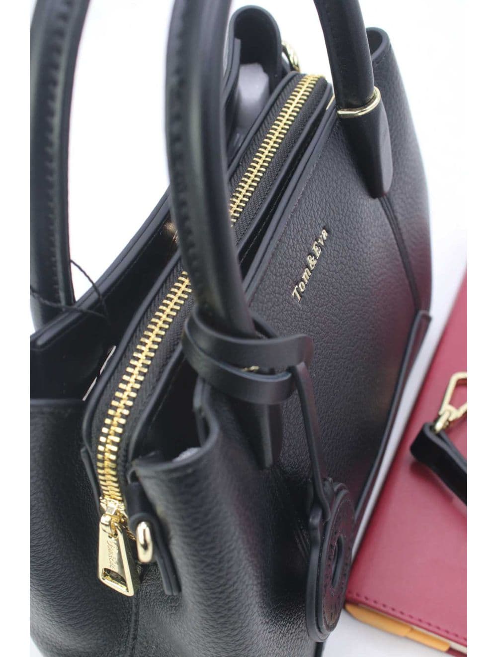 Petit Sac à Main Effet Cuir Grainé 25B-6417-Noir — vue 5