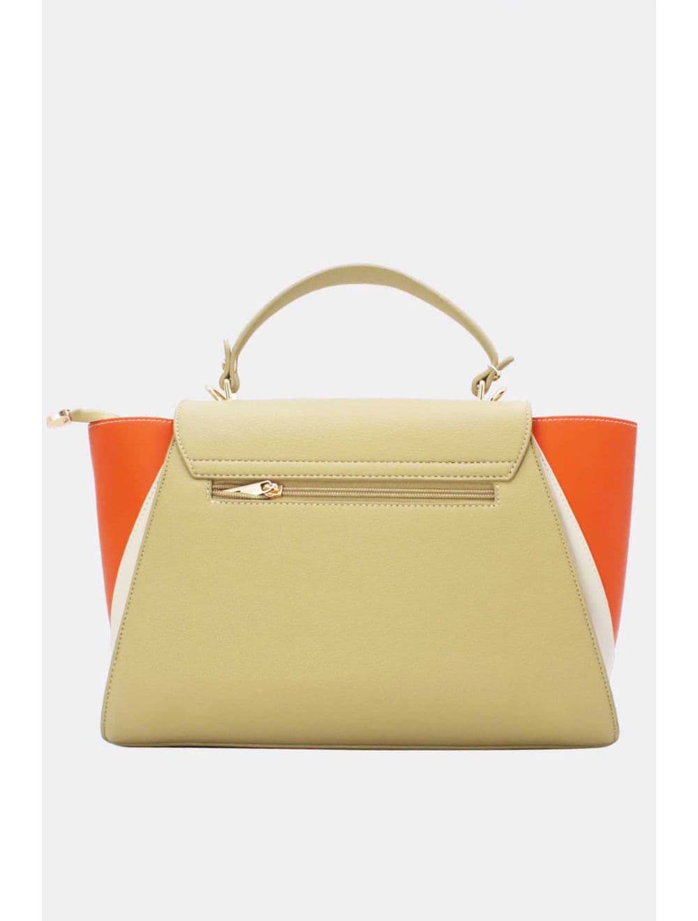 Sac Cabas Femme Tricolore RÉASSORT 23B-5840-Green/Orange — vue 3