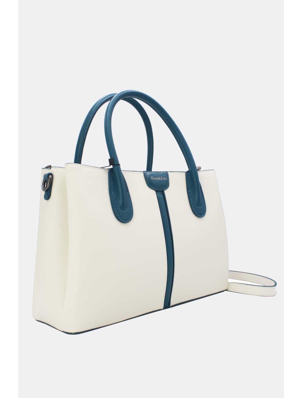 Sac à Main Chic Bicolore 25B-6364-Beige/Blue — vue 2
