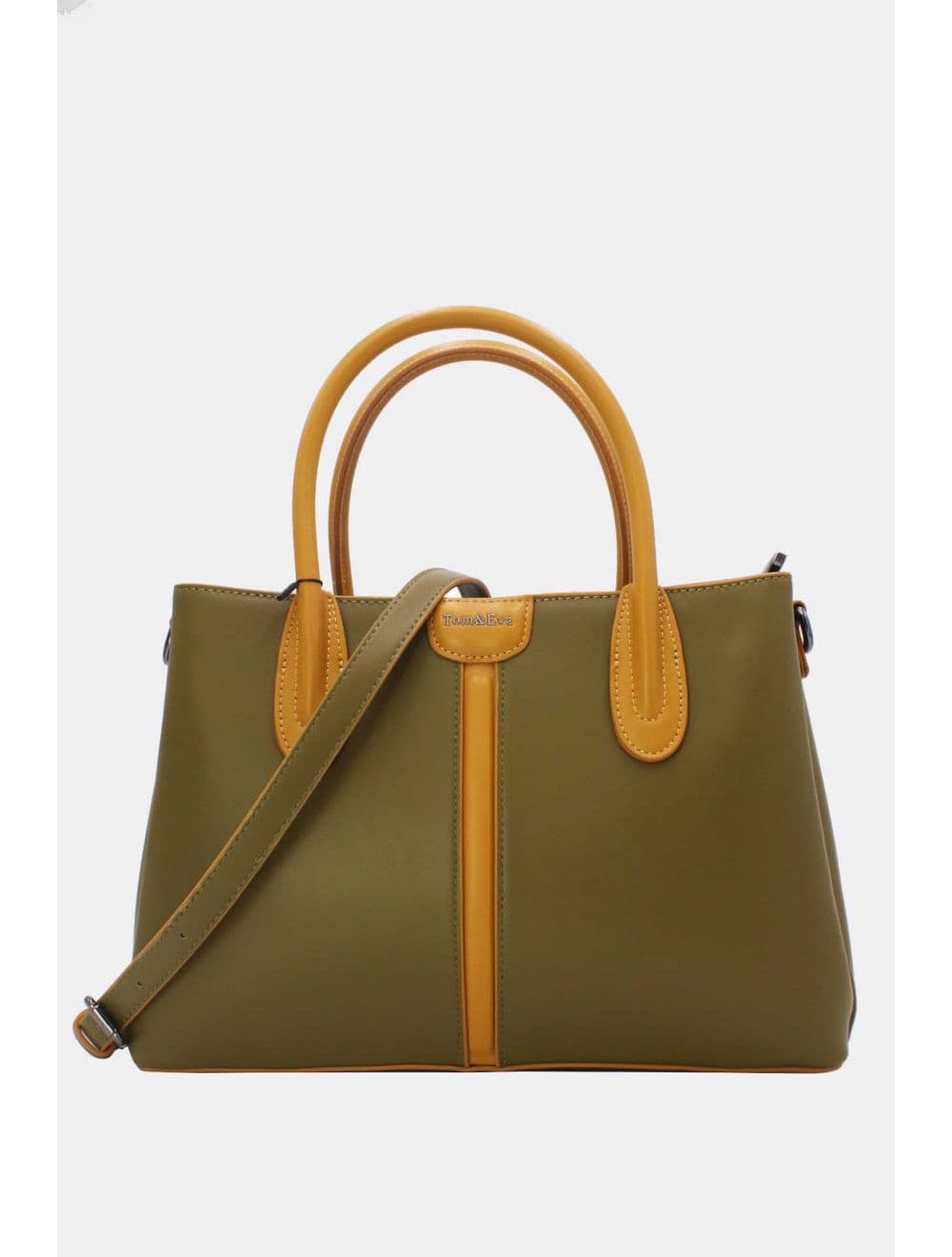 Sac à Main Chic Bicolore 25B-6364-Taupe/Yellow
