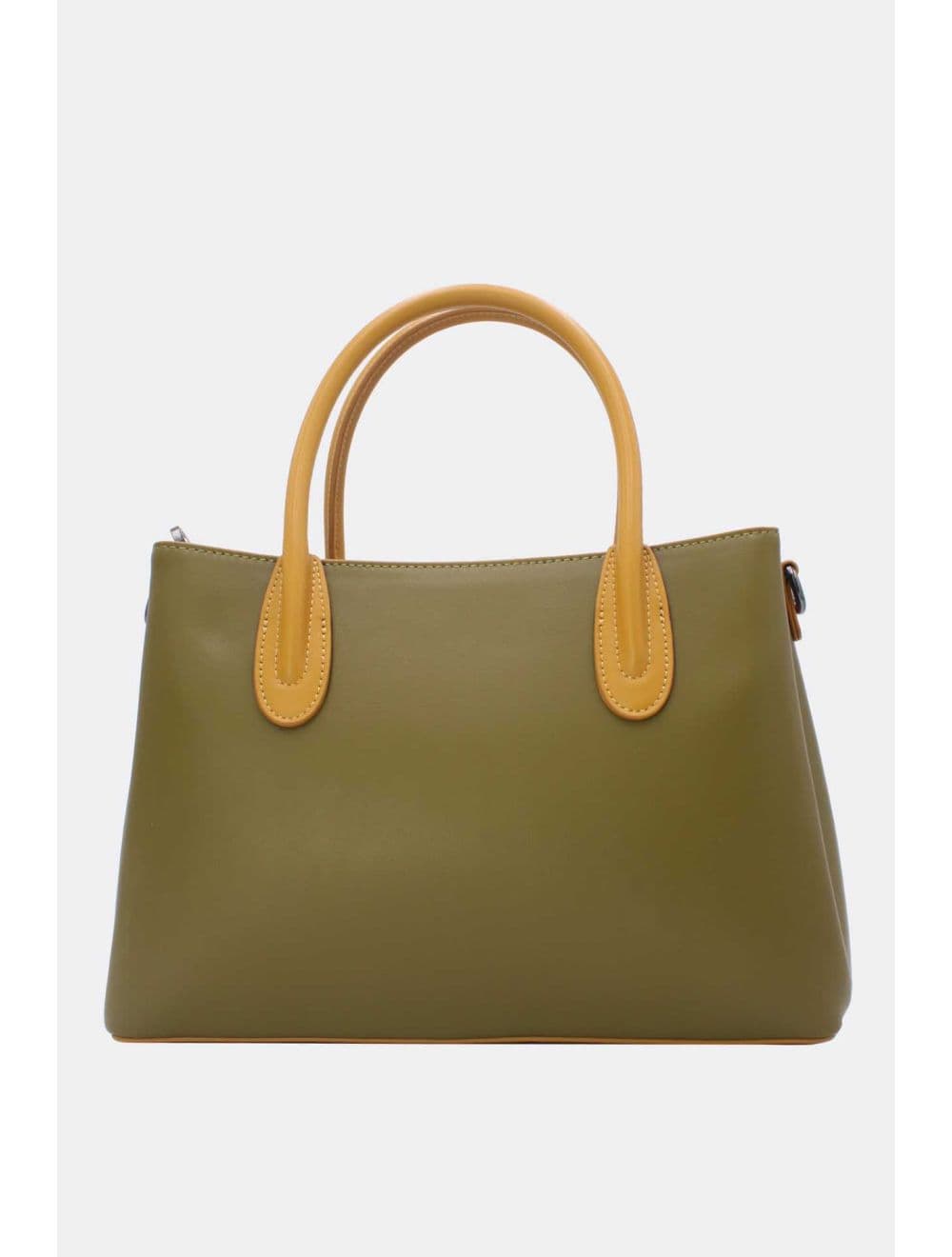 Sac à Main Chic Bicolore 25B-6364-Taupe/Yellow — vue 3
