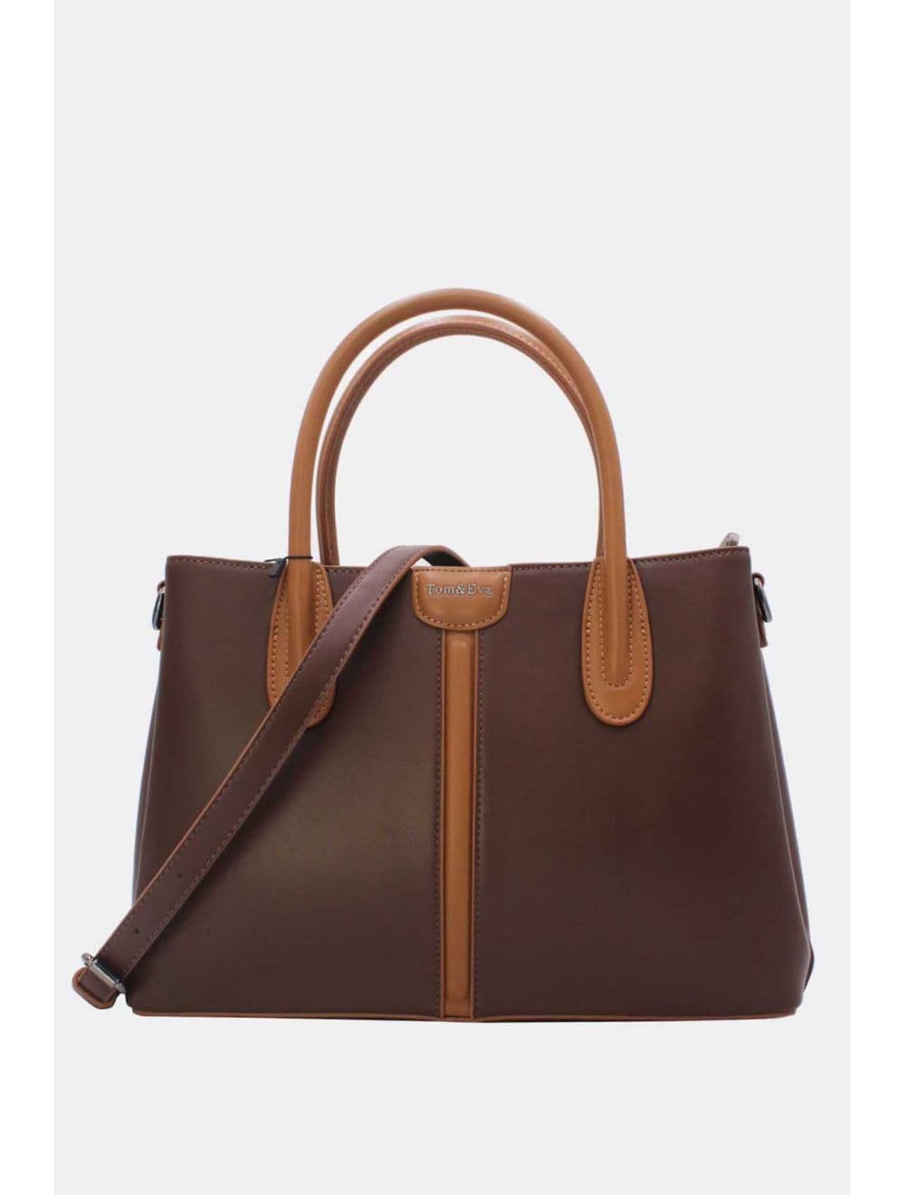 Sac à Main Chic Bicolore 25B-6364-Coffee/Brown