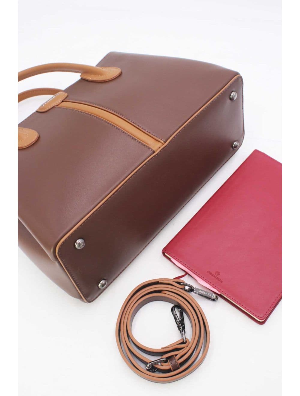 Sac à Main Chic Bicolore 25B-6364-Coffee/Brown — vue 4