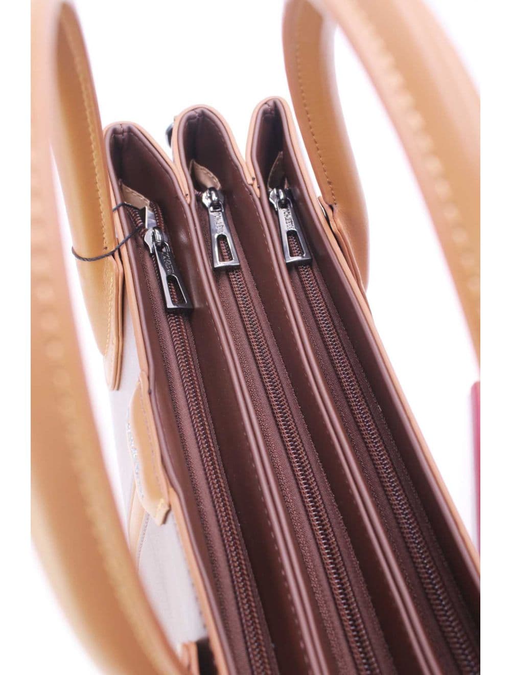 Sac à Main Chic Bicolore 25B-6364-Coffee/Brown — vue 5