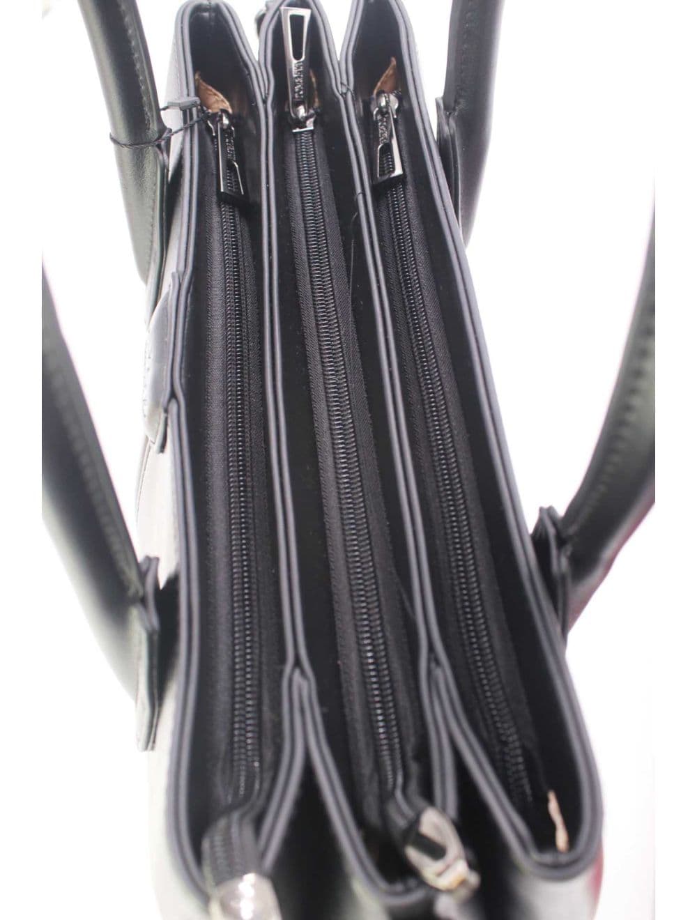 Sac à Main Chic Bicolore 25B-6364-Noir — vue 5