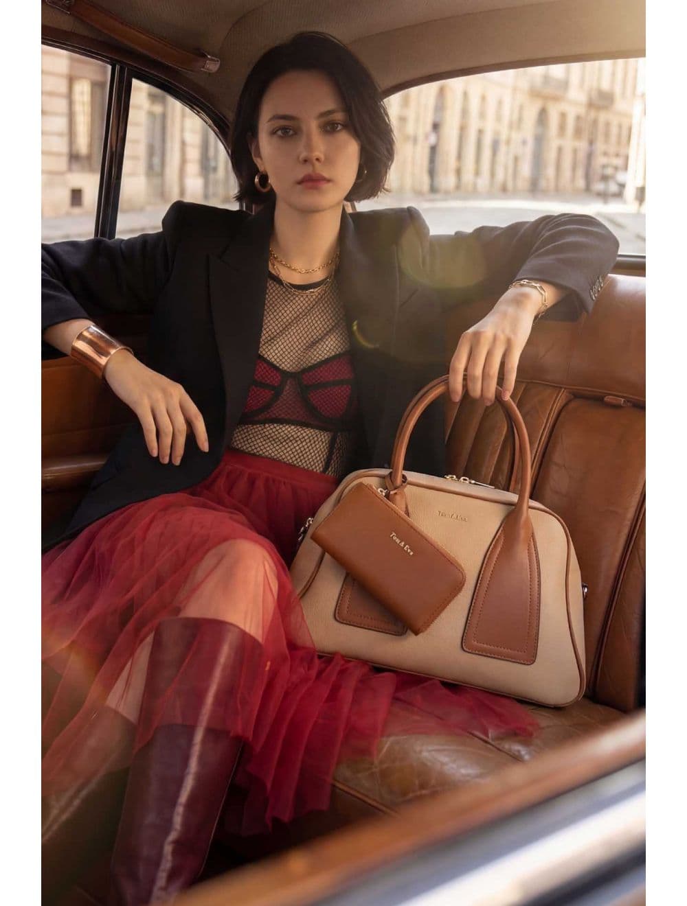 Sac à Main Avec Portefeuille 2 in 1 25B-6318-Beige — vue 6