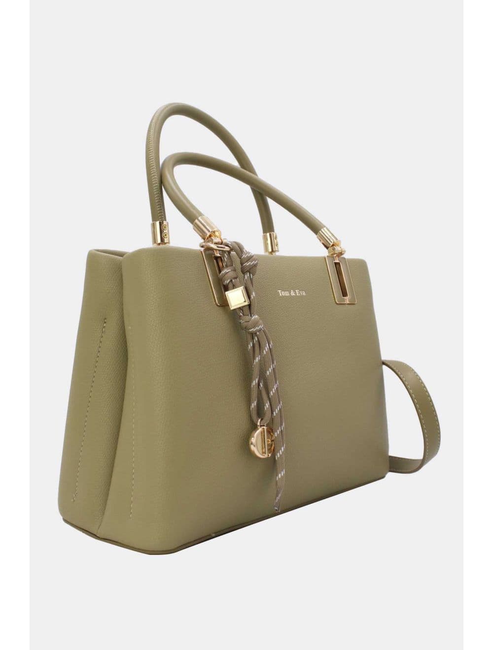 Medium Sac à Main Chic Avec Pendentifs 25B-6306-Vert — vue 2
