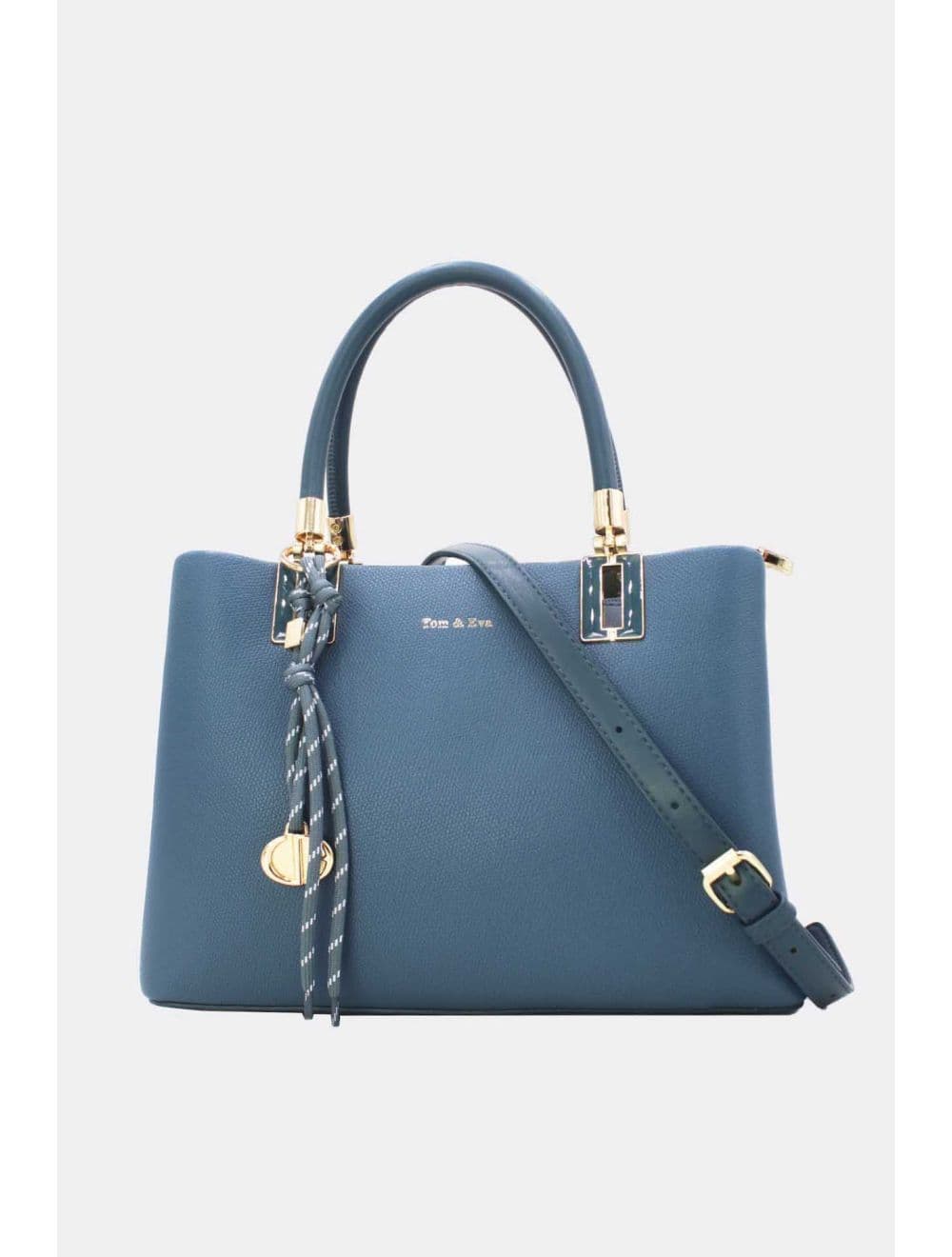 Medium Sac à Main Chic Avec Pendentifs 25B-6306-Bleu