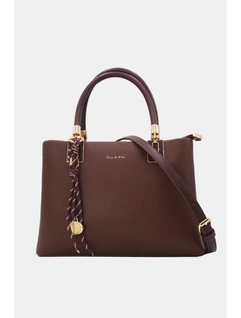 Medium Sac à Main Chic Avec Pendentifs 25B-6306-Café