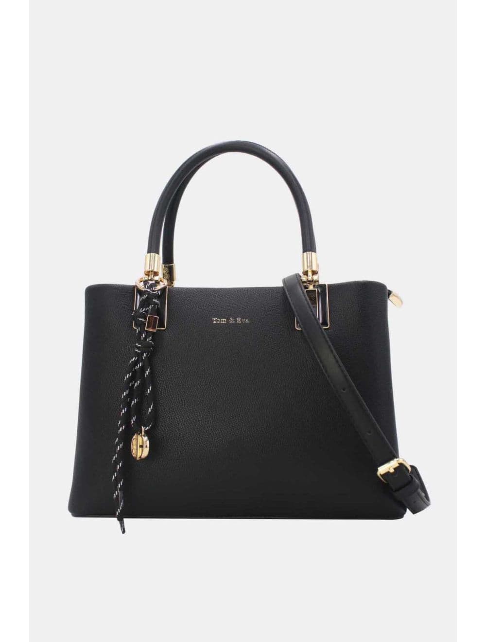 Medium Sac à Main Chic Avec Pendentifs 25B-6306-Noir