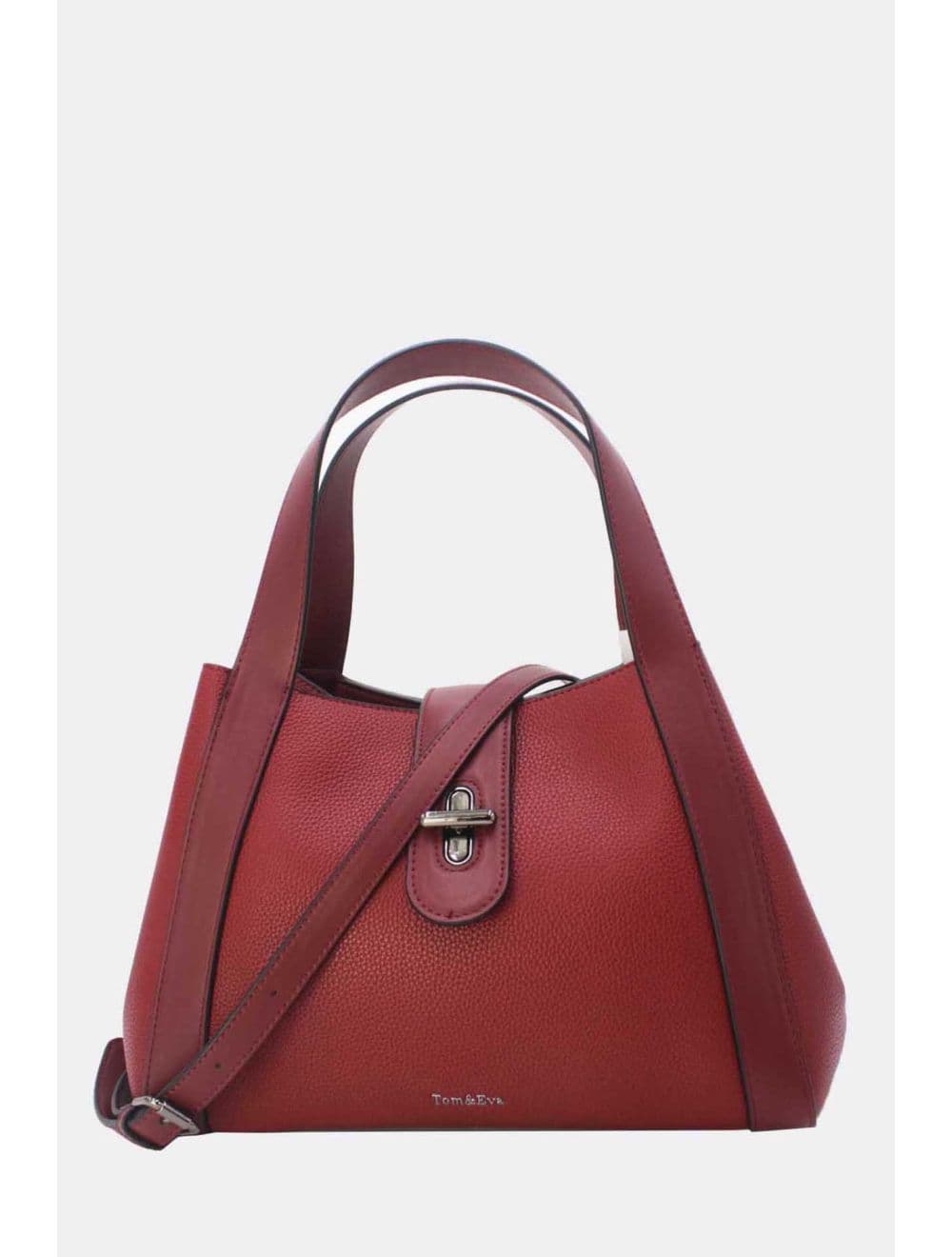 Sac à Main Transformable Fermoir Languette 25B-6223-Red/D.Red