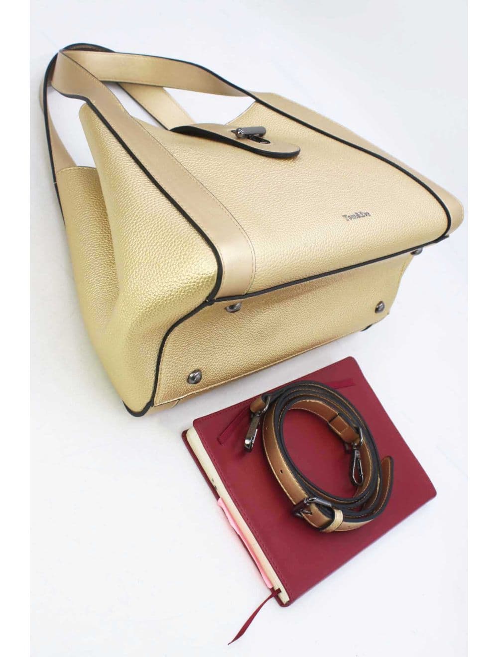 Sac à Main Transformable Fermoir Languette 25B-6223-Dorée — vue 4