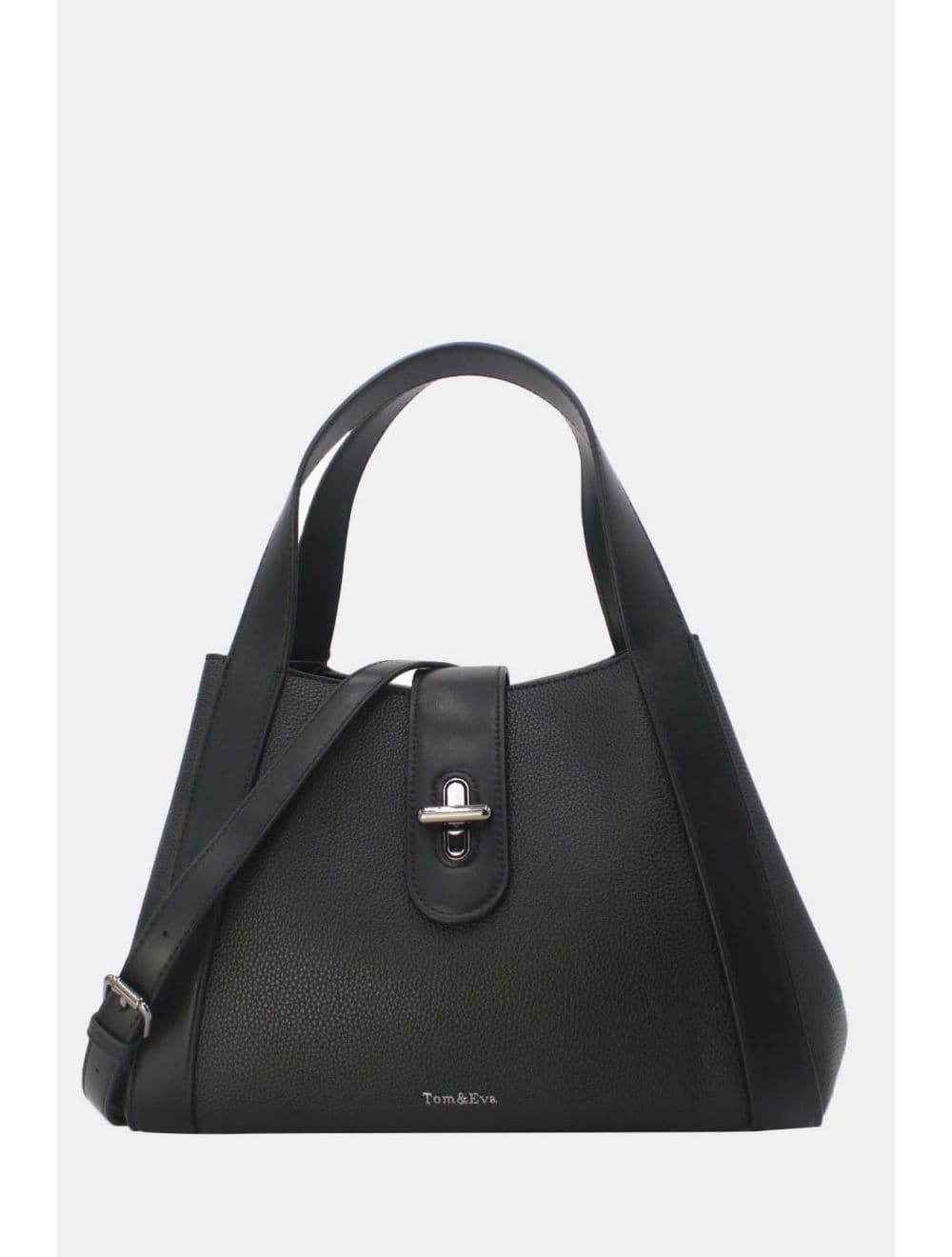 Sac à Main Transformable Fermoir Languette 25B-6223-Noir