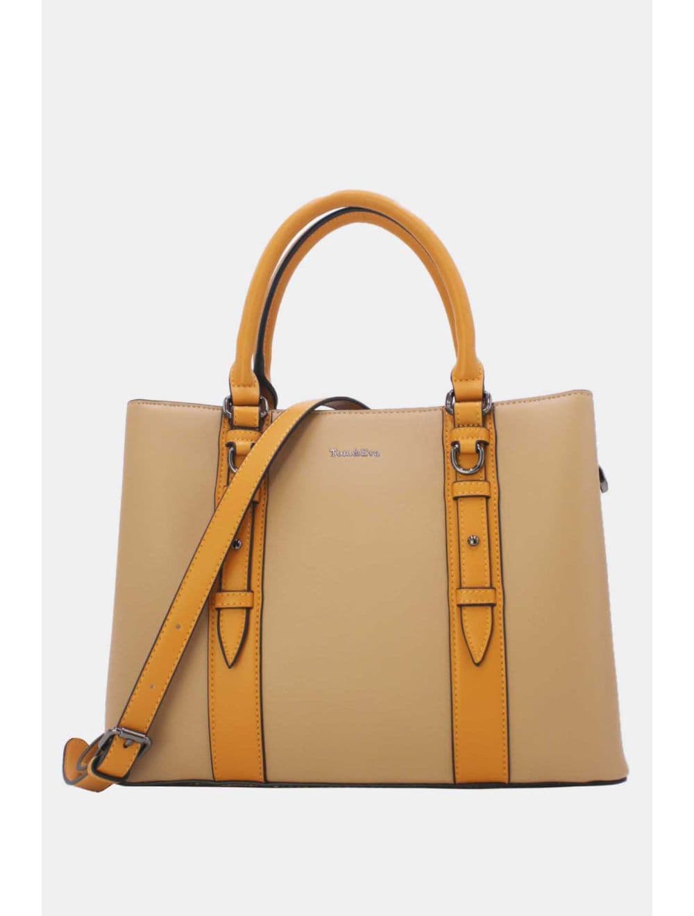 Grand Sac Ordinateur Femme Effet Cuir 25B-6351-Abricot