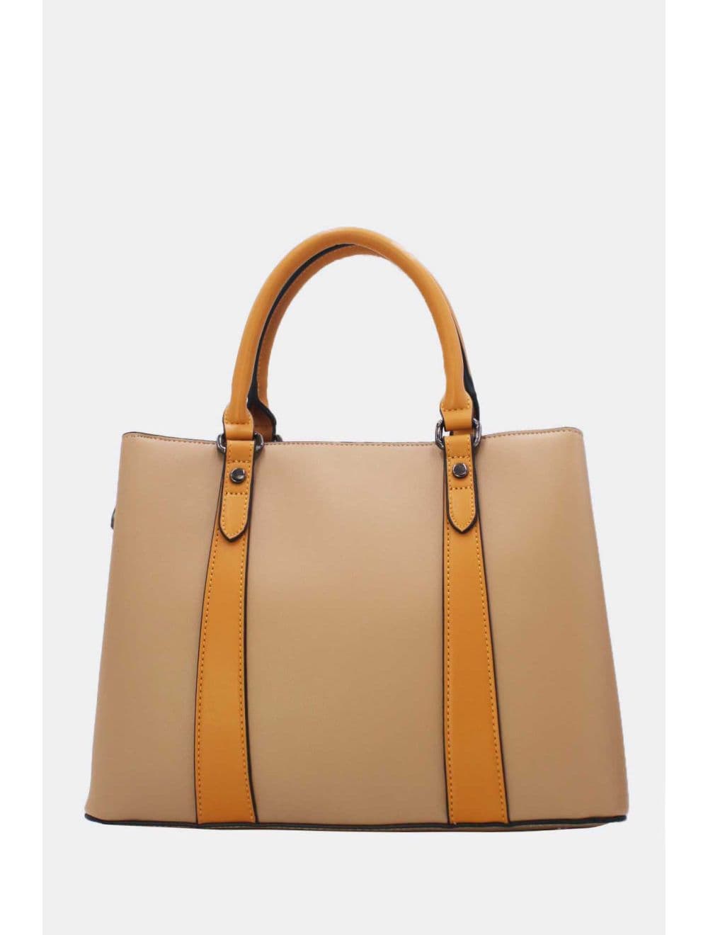 Grand Sac Ordinateur Femme Effet Cuir 25B-6351-Abricot — vue 3