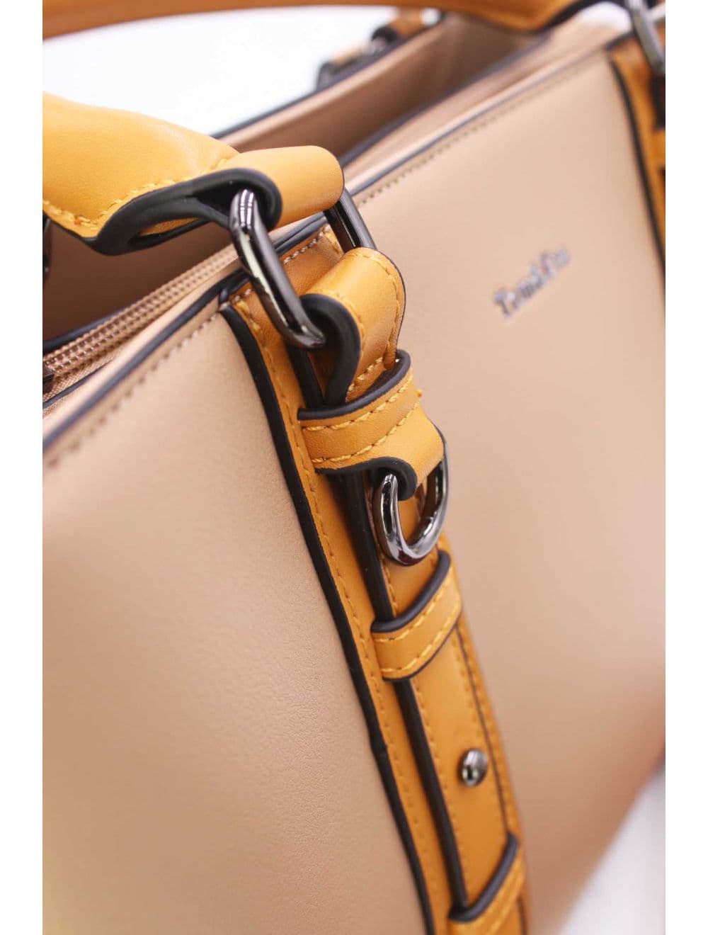Grand Sac Ordinateur Femme Effet Cuir 25B-6351-Abricot — vue 5