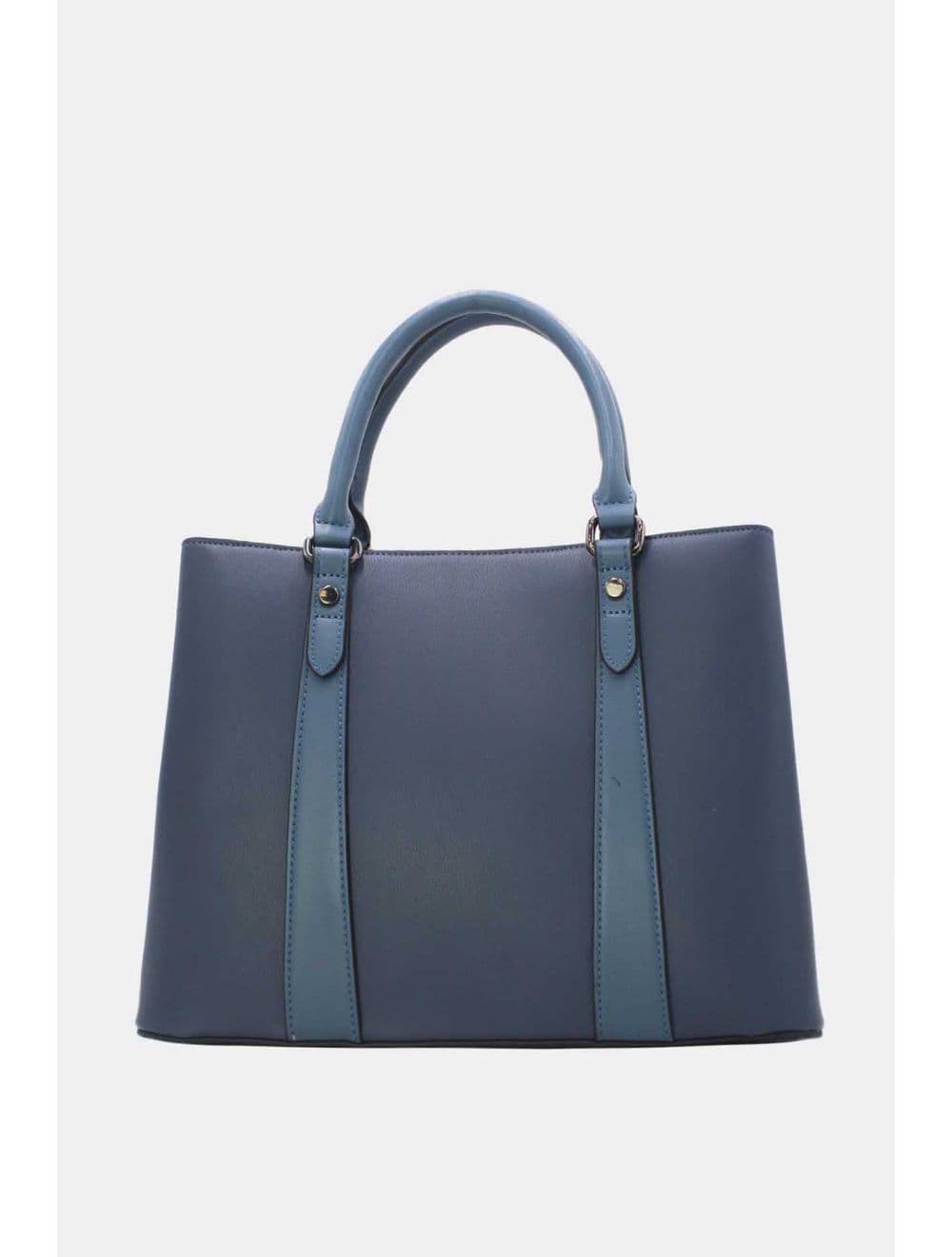 Grand Sac Ordinateur Femme Effet Cuir 25B-6351-Bleu — vue 4