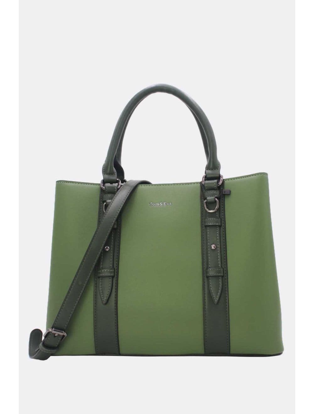 Grand Sac Ordinateur Femme Effet Cuir 25B-6351-Vert
