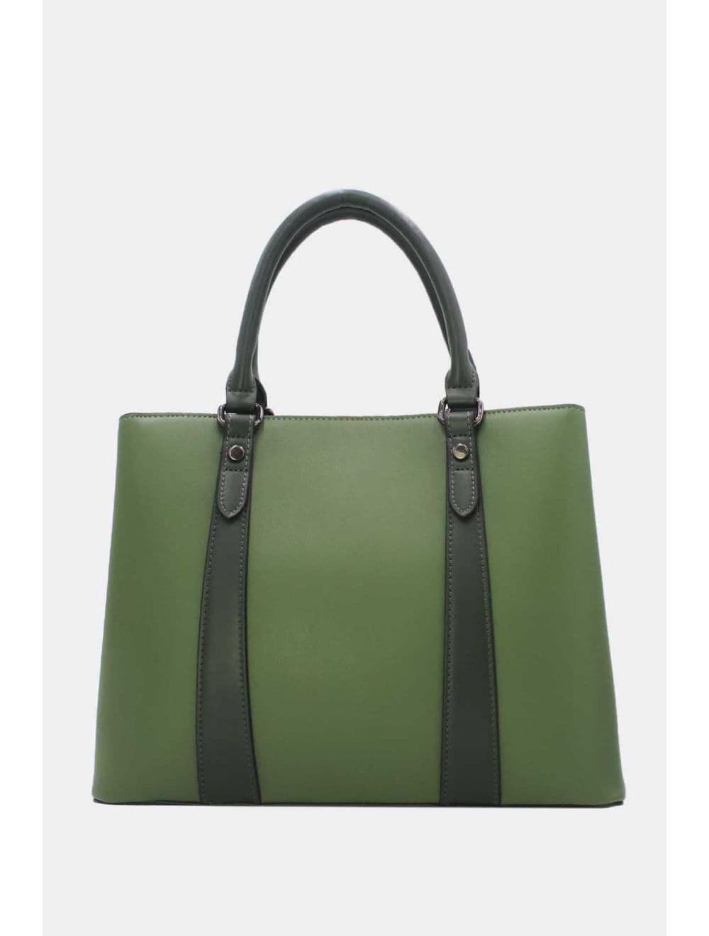 Grand Sac Ordinateur Femme Effet Cuir 25B-6351-Vert — vue 3