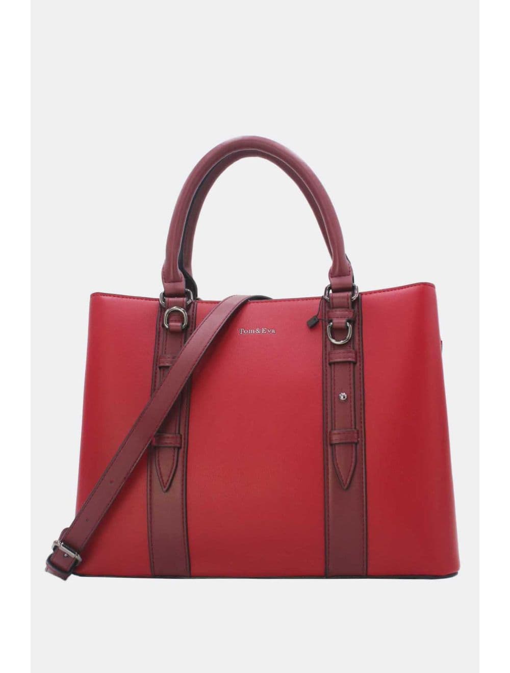 Grand Sac Ordinateur Femme Effet Cuir 25B-6351-Bordeaux