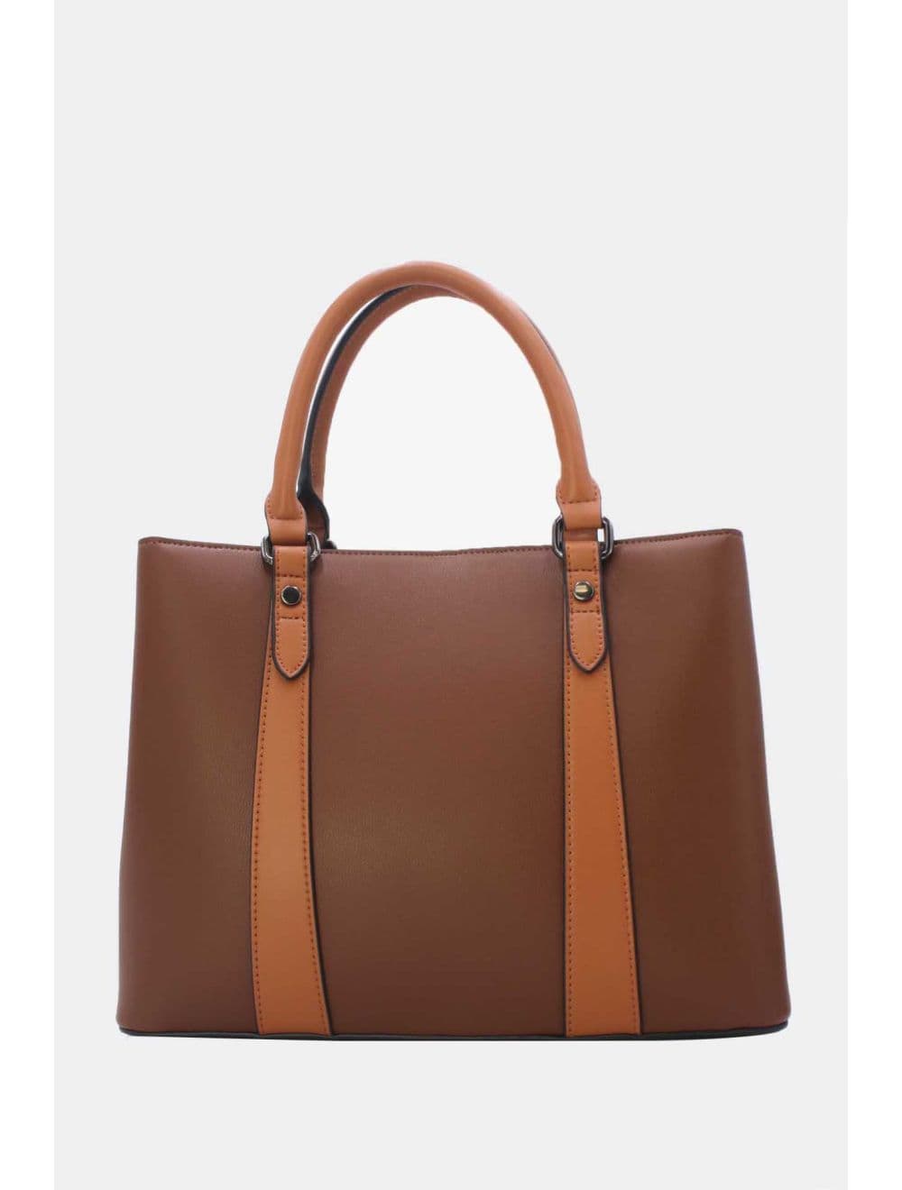 Grand Sac Ordinateur Femme Effet Cuir 25B-6351-Café — vue 3