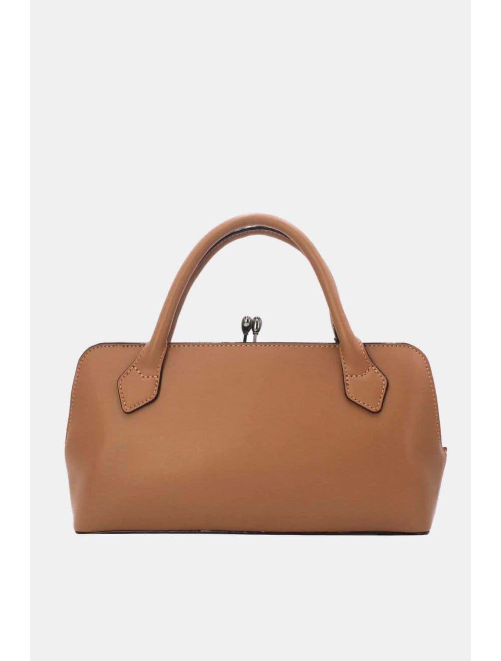Sac Boston Plat à Fermoir Rétro Noir 25B-6371-Kaki