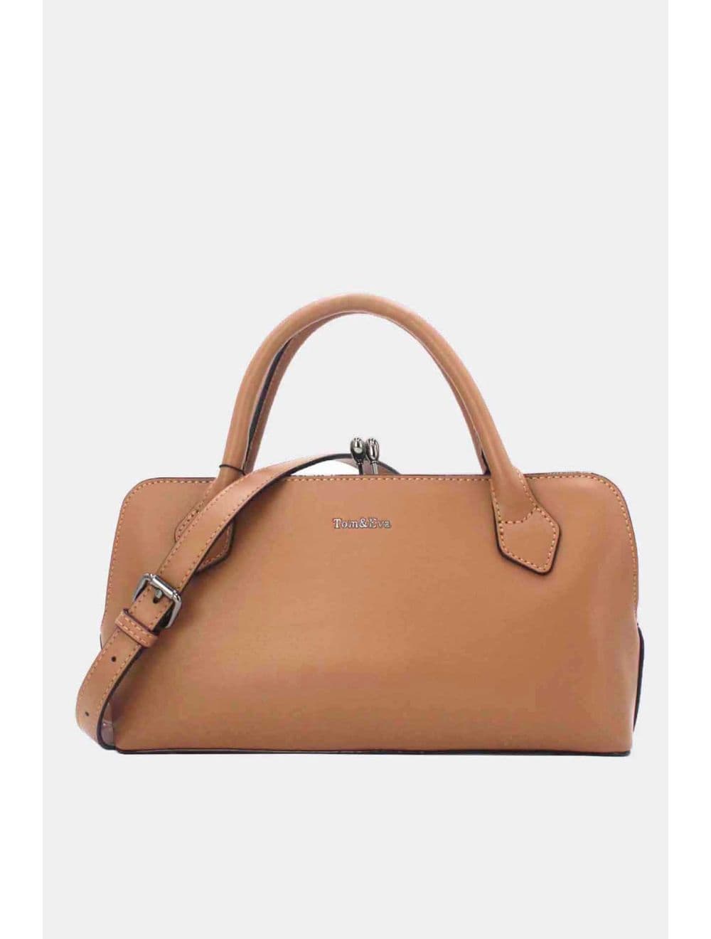 Sac Boston Plat à Fermoir Rétro Noir 25B-6371-Kaki — vue 4
