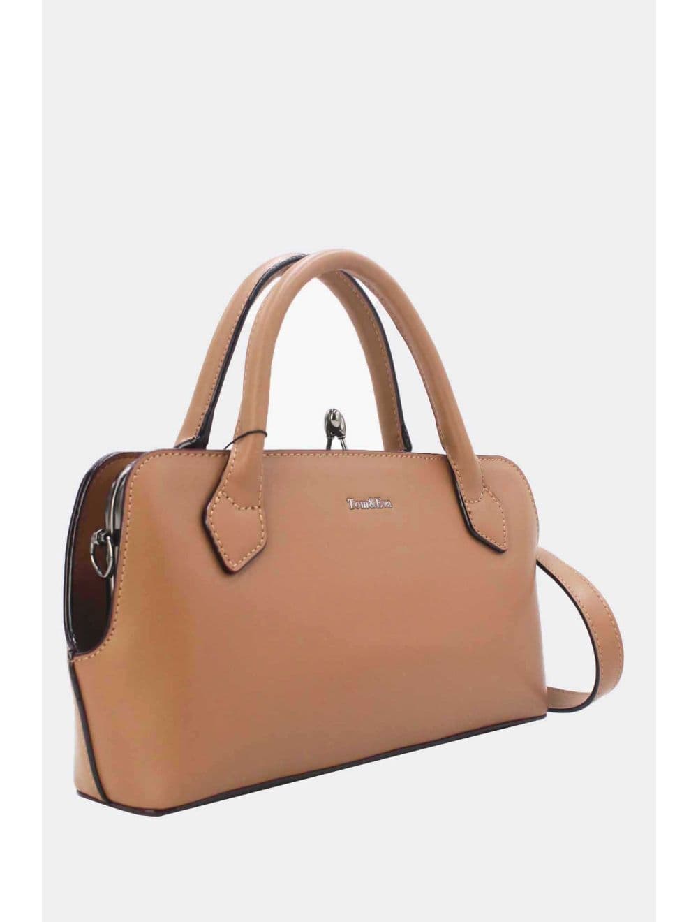 Sac Boston Plat à Fermoir Rétro Noir 25B-6371-Kaki — vue 5