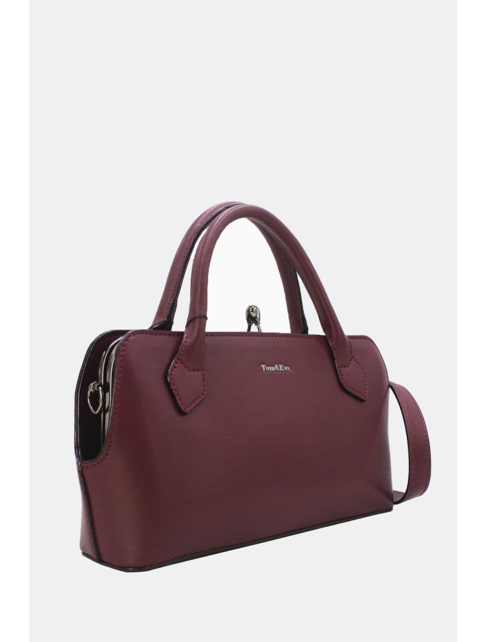 Sac Boston Plat à Fermoir Rétro Noir 25B-6371-Z.Red — vue 2