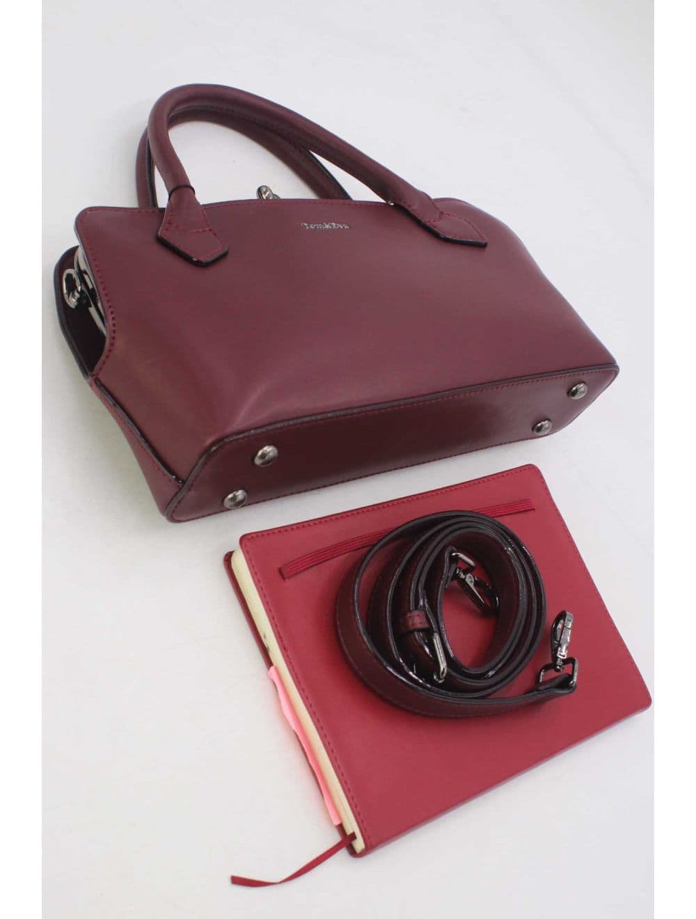 Sac Boston Plat à Fermoir Rétro Noir 25B-6371-Z.Red — vue 4