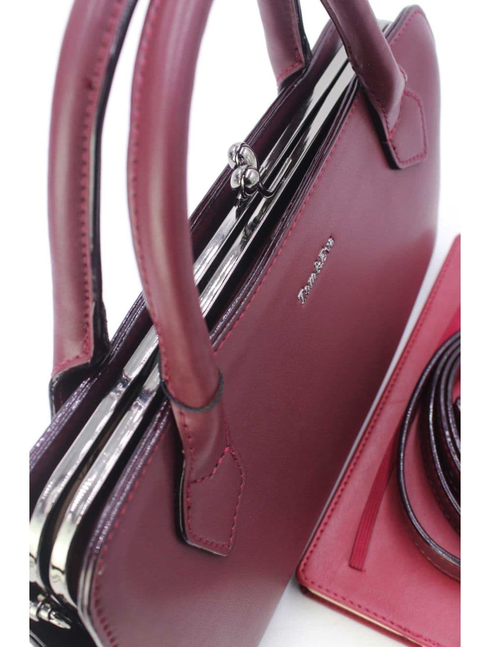 Sac Boston Plat à Fermoir Rétro Noir 25B-6371-Z.Red — vue 5