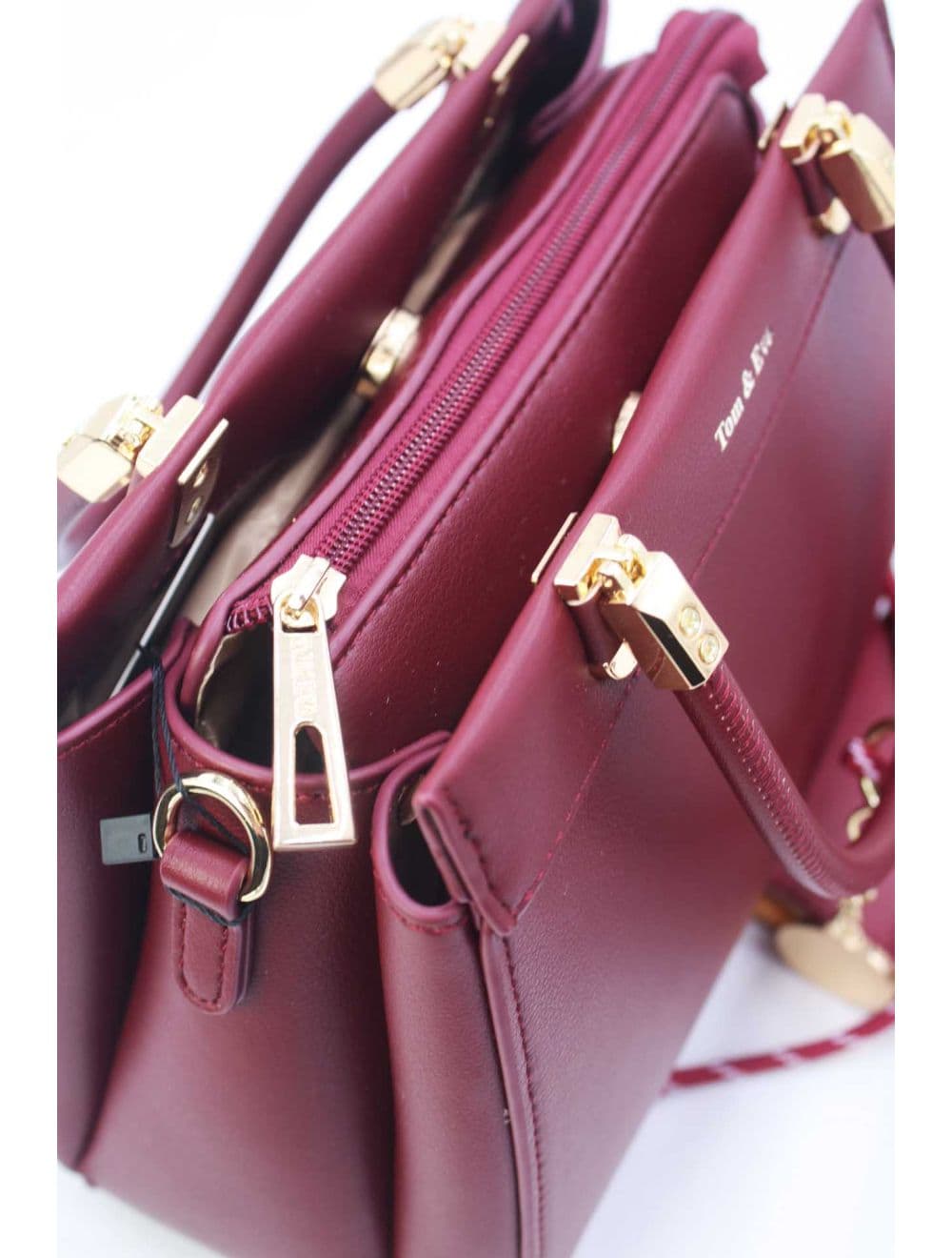 Medium Sac à Main Chic Avec Pendentifs 25B-6277-Bordeaux — vue 5