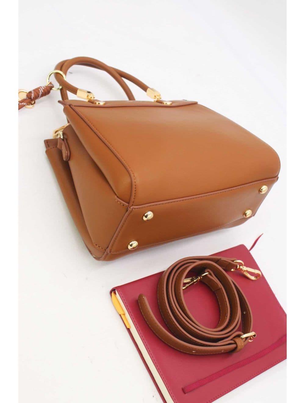 Medium Sac à Main Chic Avec Pendentifs 25B-6277-Café — vue 4