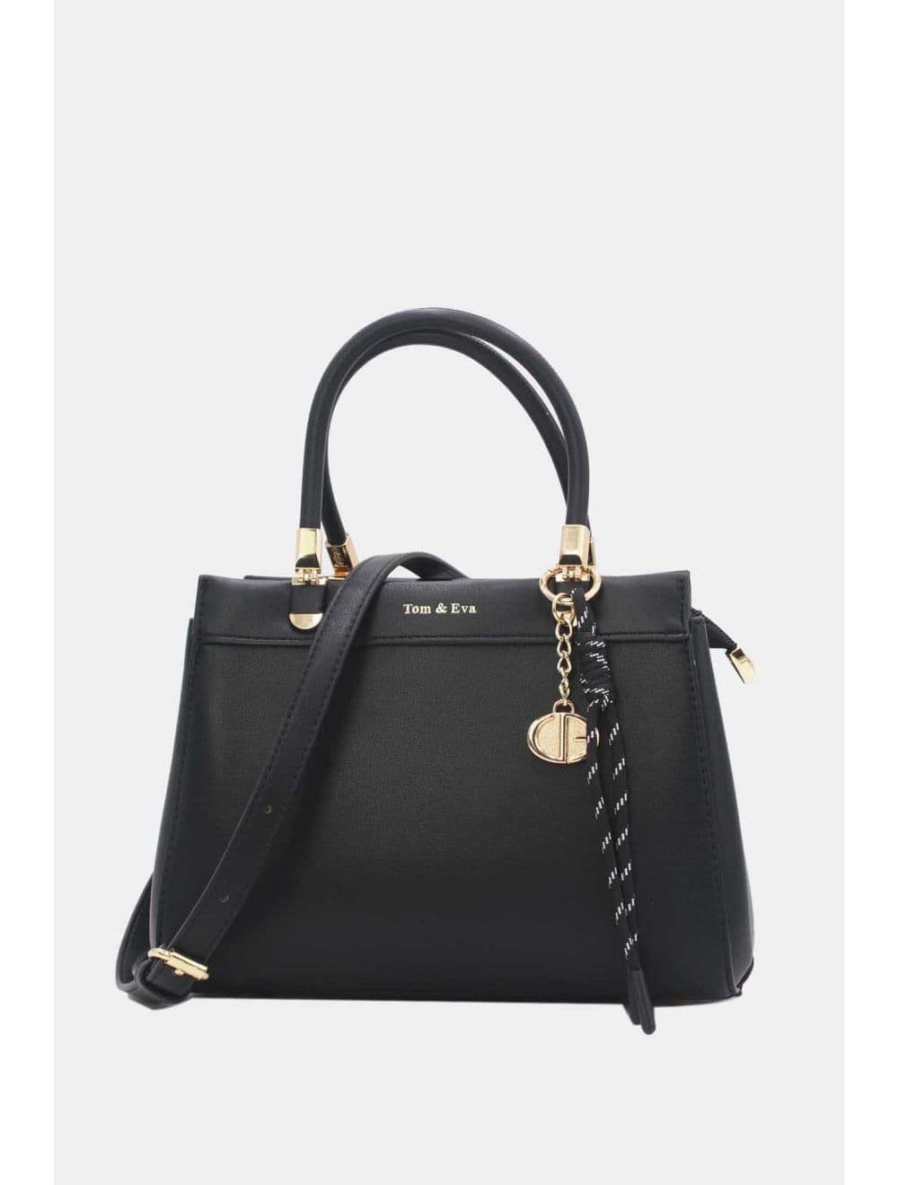 Medium Sac à Main Chic Avec Pendentifs 25B-6277-Noir
