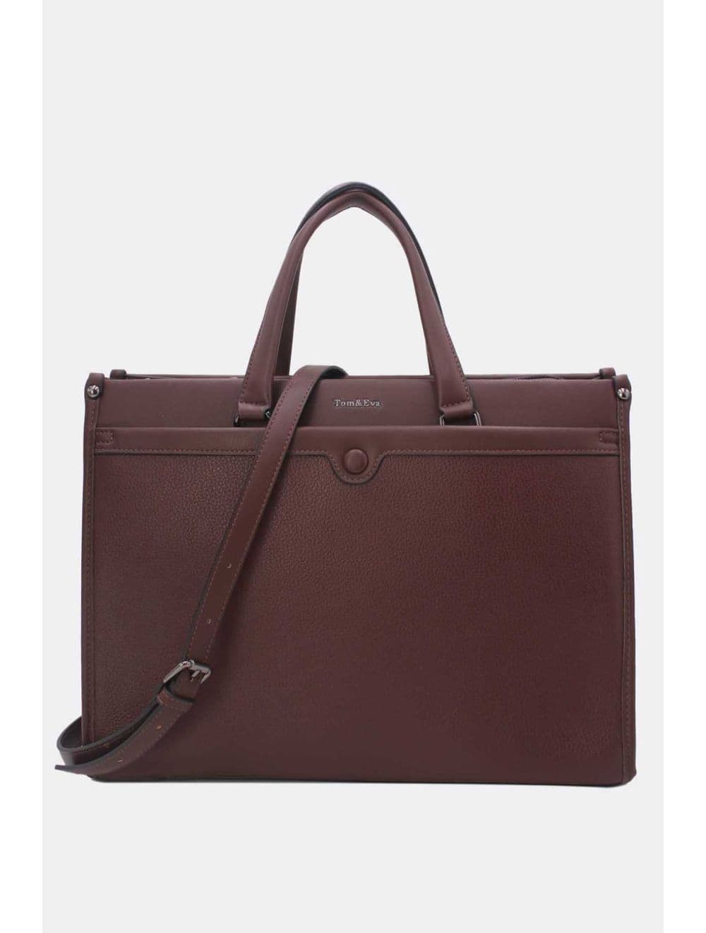 Grand Sac Ordinateur Femme Effet Tissu RÉASSORT 25B-6212-Café