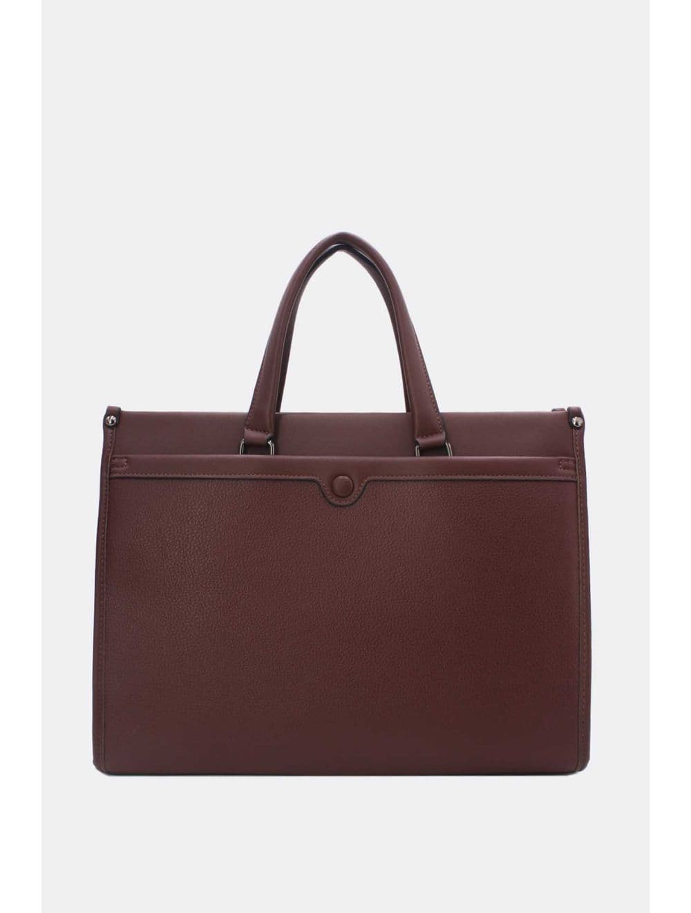 Grand Sac Ordinateur Femme Effet Tissu RÉASSORT 25B-6212-Café — vue 3