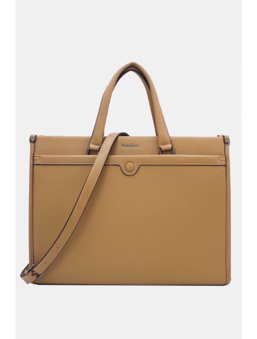 Grand Sac Ordinateur Femme Effet Tissu RÉASSORT 25B-6212-Taupe
