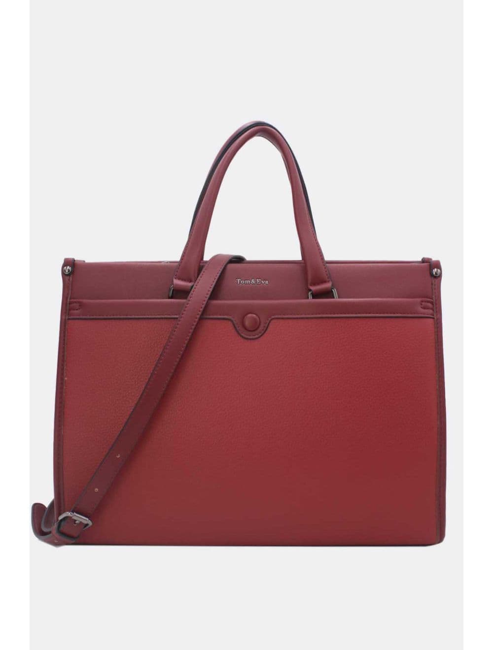 Grand Sac Ordinateur Femme Effet Tissu RÉASSORT 25B-6212-Bordeaux