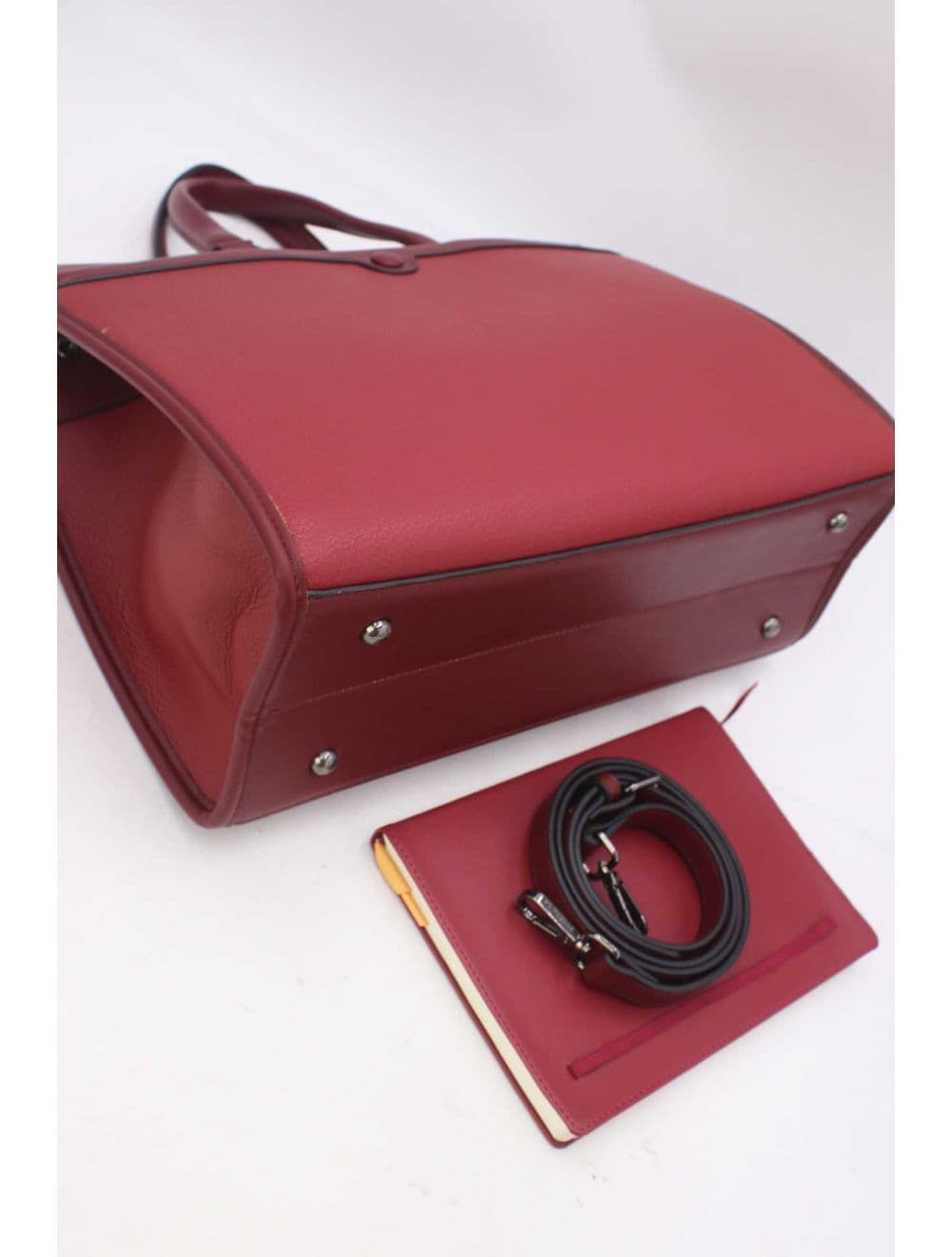 Grand Sac Ordinateur Femme Effet Tissu RÉASSORT 25B-6212-Bordeaux — vue 4