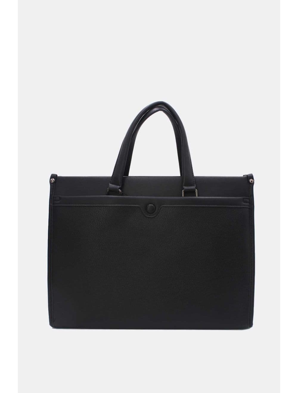 Grand Sac Ordinateur Femme Effet Tissu RÉASSORT 25B-6212-Noir — vue 3