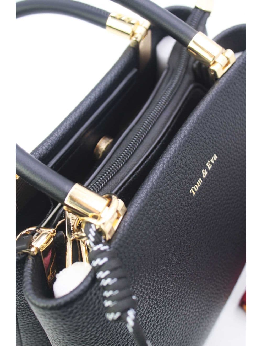 Petit Sac à Main Chic Avec Pendentifs 25b-6283-Noir — vue 5
