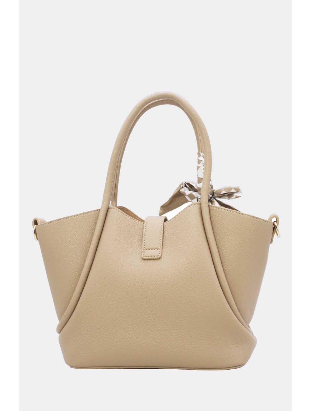 Sac à Main Trapèze Avec Bandeau En Soie 25B-6359-Abricot — vue 3