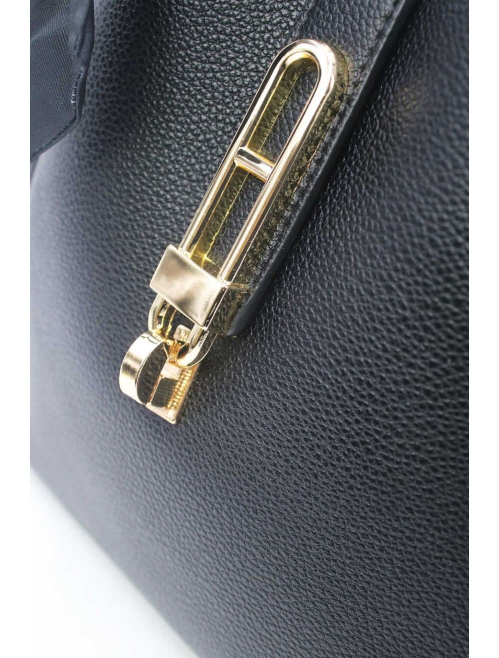 Sac à Main Trapèze Avec Bandeau En Soie 25B-6359-Noir — vue 5