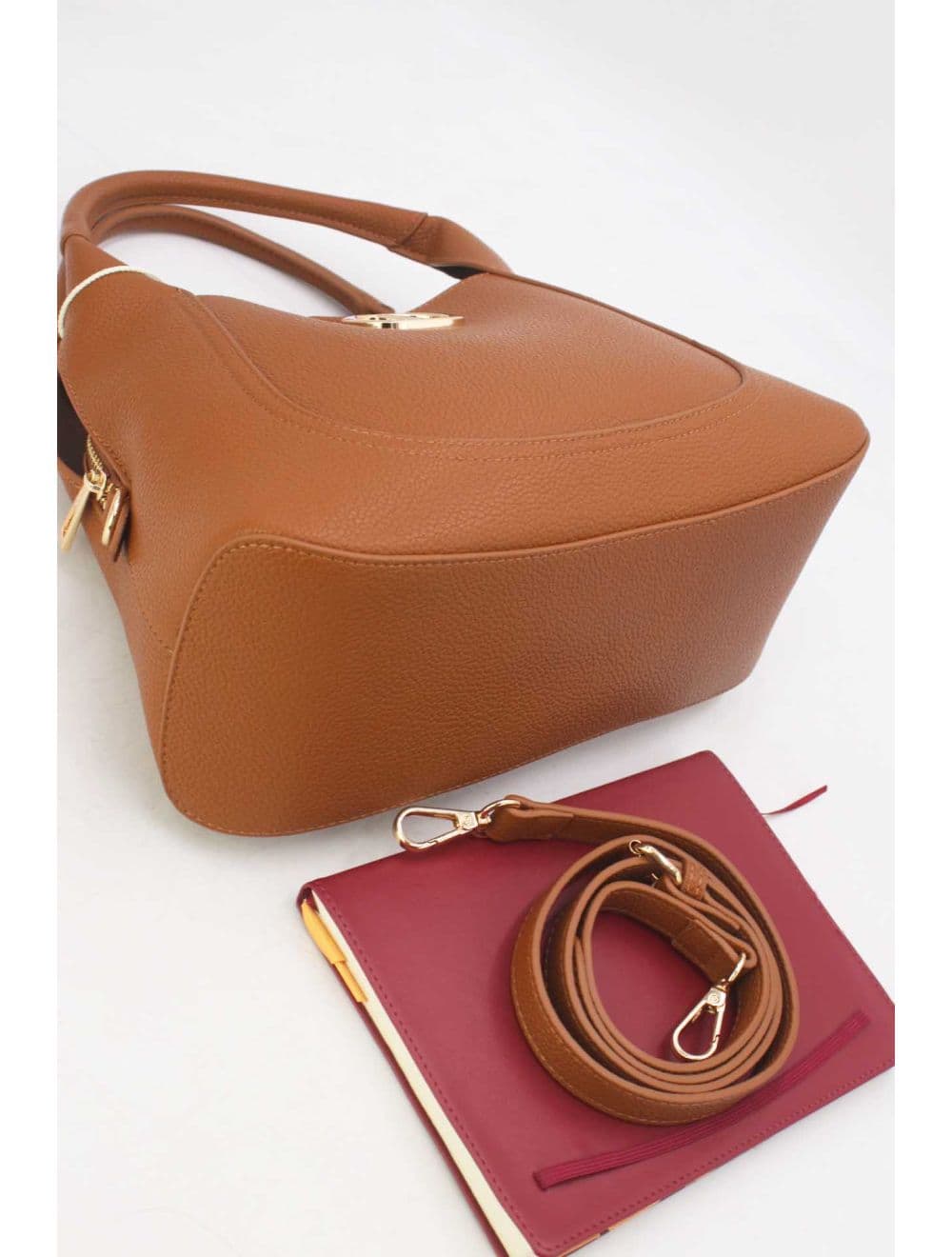 Sac à main Texturé Avec Bandoulière 25B-6353-Marron — vue 4