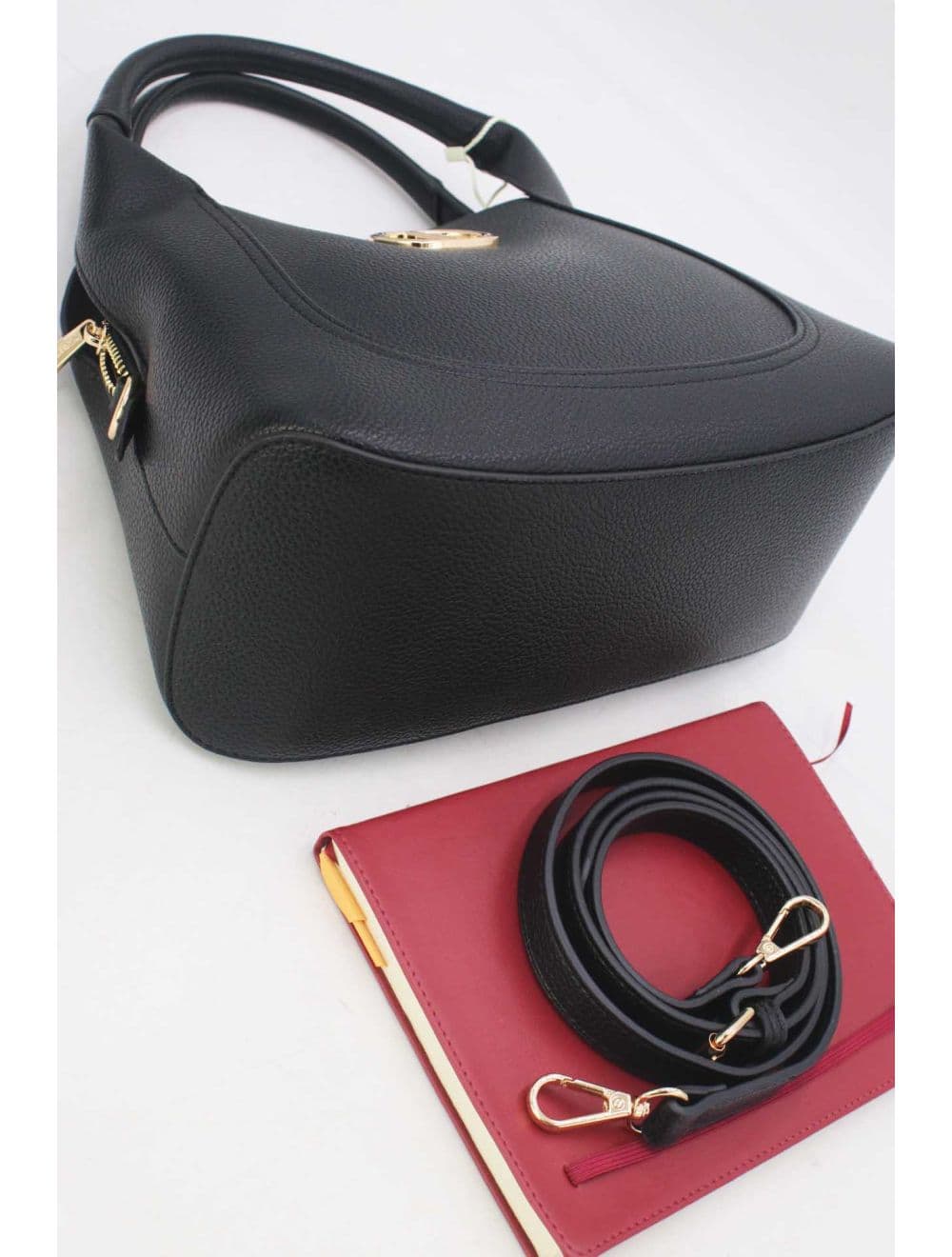 Sac à main Texturé Avec Bandoulière 25B-6353-Noir — vue 4